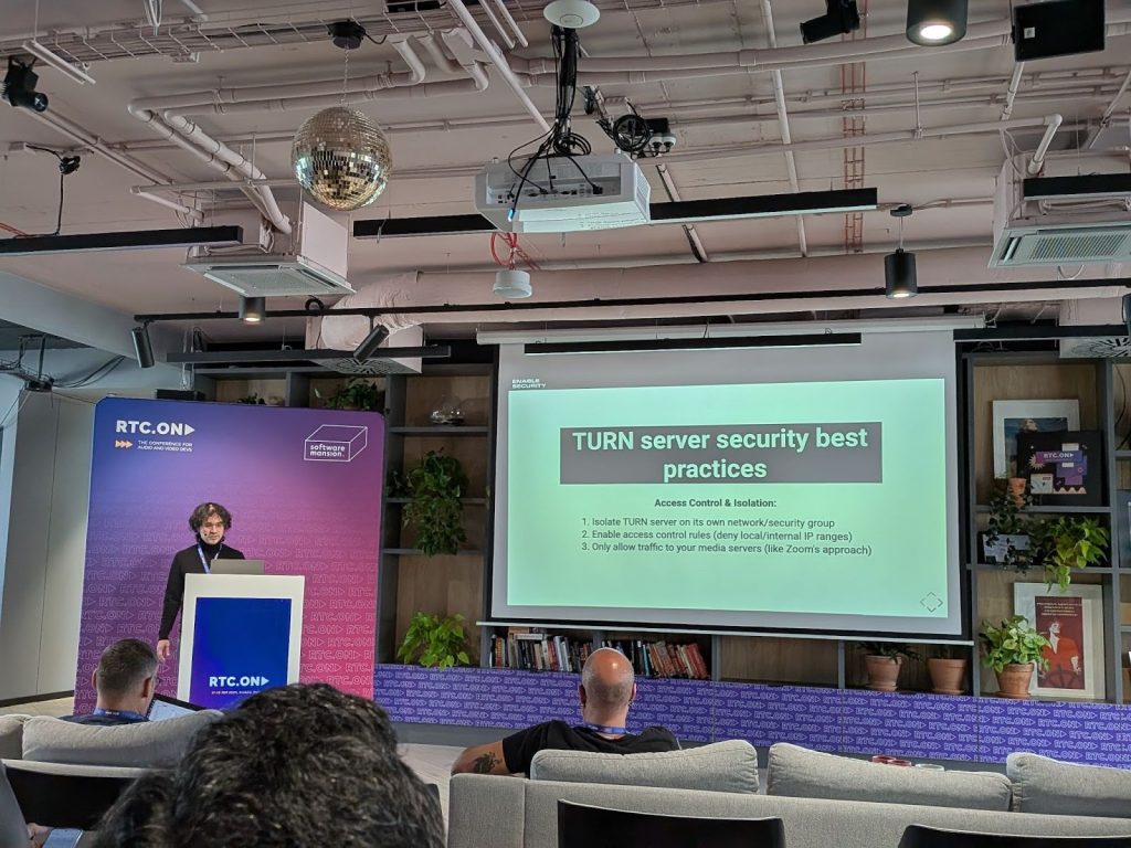 TURNed inside out: a hacker’s view of your media relay, a talk by Sandro Gauchi at RTC.ON 2025. 